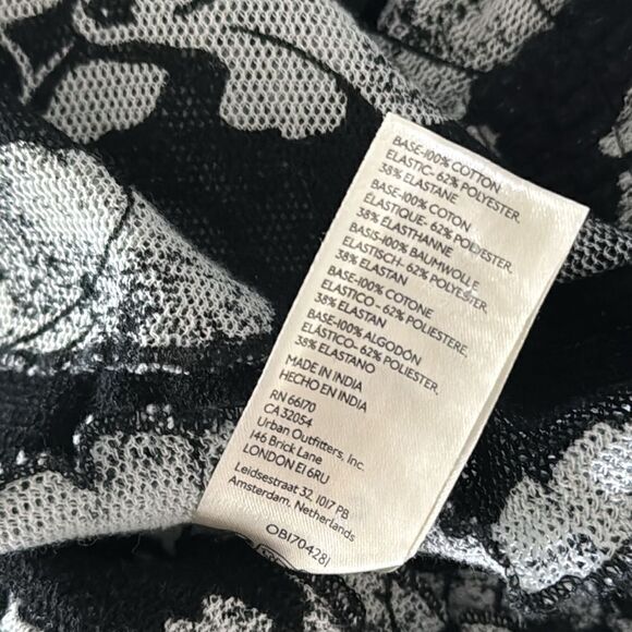 NWOT Free People Poppy Tube Top Black Floral Cropped L Removable Straps Smock - Picture 14 of 15